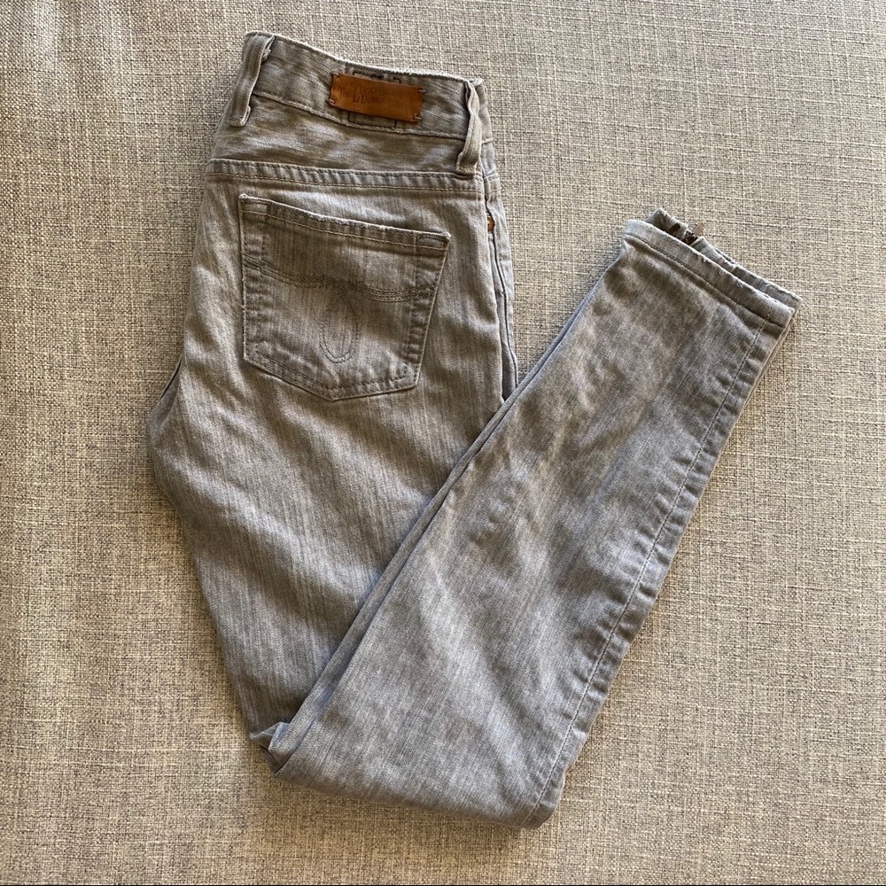 🍀 Lucky Brand “Grey Lola Zip” Skinny Jeans